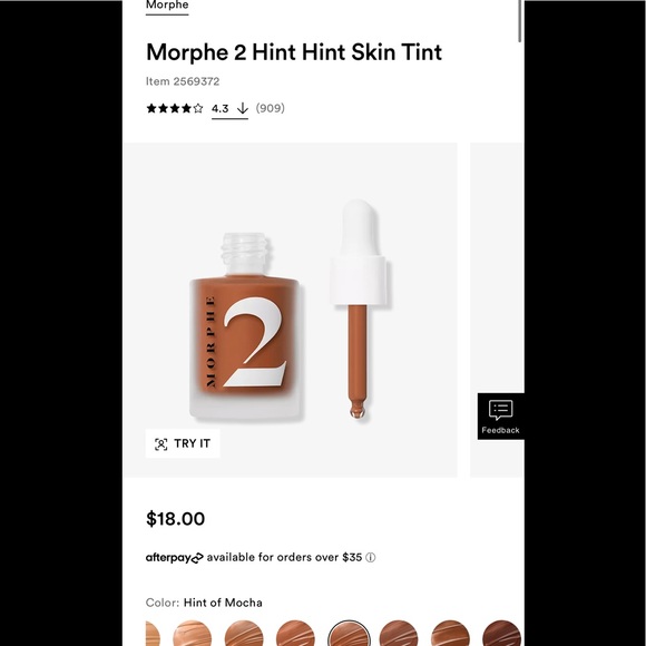 Morphe hint hint skin tint -mocha - Picture 4 of 5